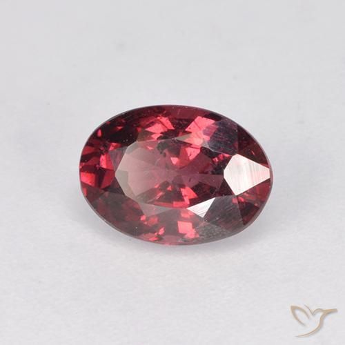 1.09 ct Red Rhodolite Garnet Stone, Natural Rhodolite Garnet in Oval Facet Shape for Sale