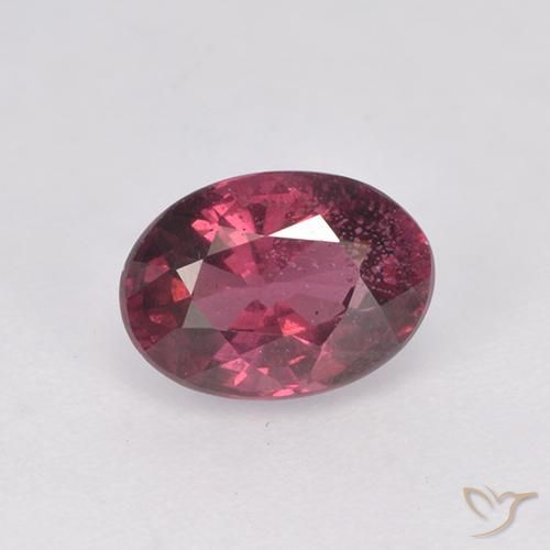 1.18ct Natural Raspberry Red Rhodolite Garnet, Oval, VS
