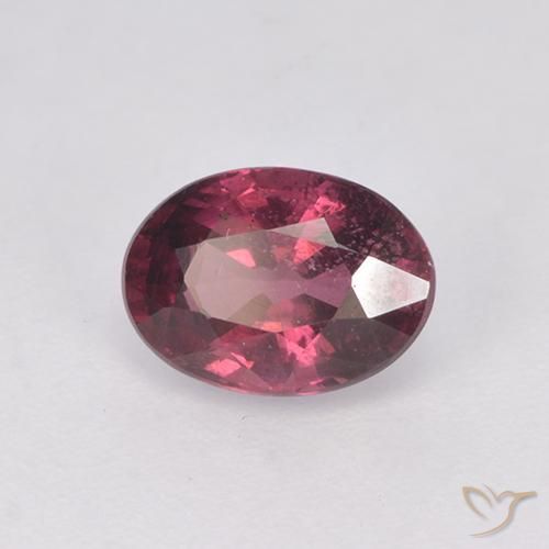 1.18 ct Red Rhodolite Garnet Stone, Natural Rhodolite Garnet in Oval Facet Shape for Sale