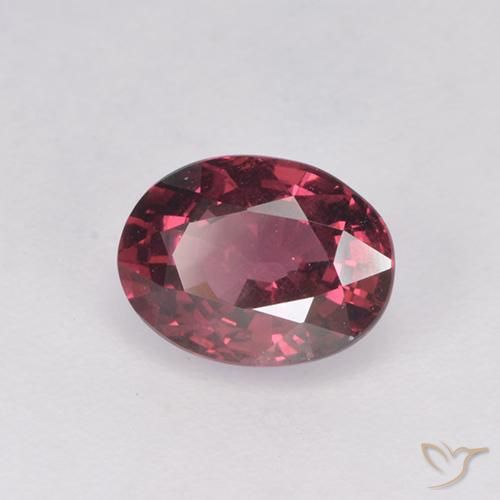 1.16 ct Red Rhodolite Garnet Stone, Natural Rhodolite Garnet in Oval Facet Shape for Sale
