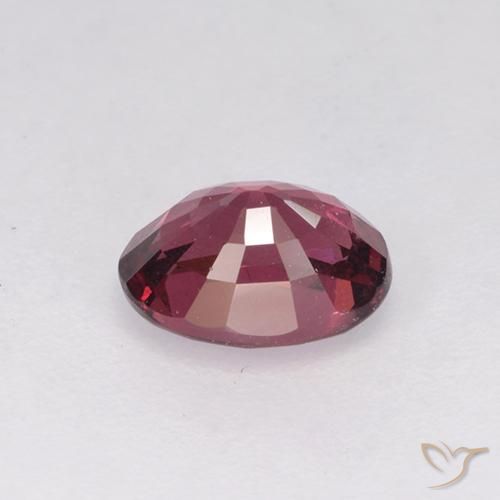 Rhodolite Garnet Gemstone in 6.9 x 5.2 mm Size for Sale, Rhodolite Garnet Stone in Raspberry Red Color