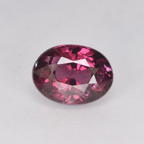 Малиново-красный Родолит Гранат Камень - 1.1ct Фасетный Овал (ID: 526042)