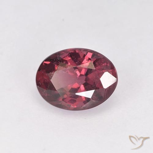 1.03 ct Red Rhodolite Garnet Stone, Natural Rhodolite Garnet in Oval Facet Shape for Sale