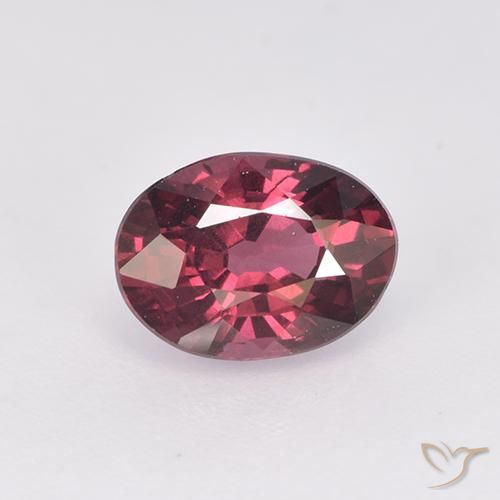 1.07 ct Oval Cut Rhodolite Garnet, 7 x 5.1 mm From Mozambique, Photo A