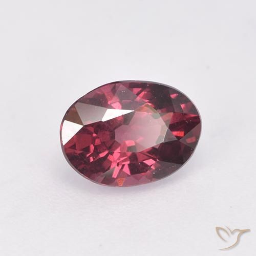 1.07 ct Red Rhodolite Garnet Stone, Natural Rhodolite Garnet in Oval Facet Shape for Sale