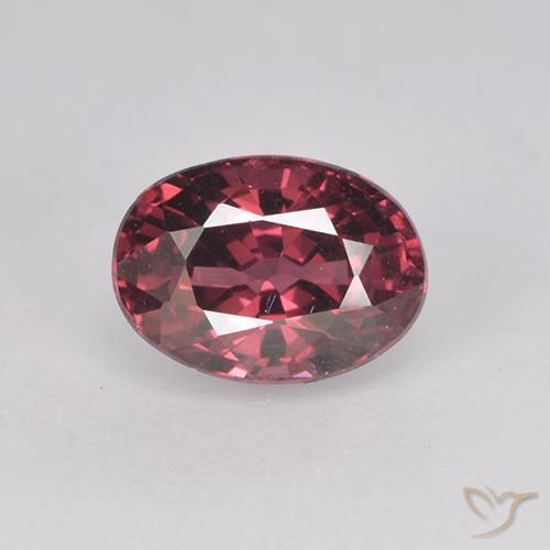 1.18ct Natural Medium-Dark Red Rhodolite Garnet, Oval, VVS-VS