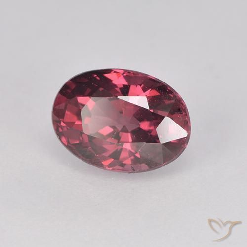 1.18 ct Red Rhodolite Garnet Stone, Natural Rhodolite Garnet in Oval Facet Shape for Sale