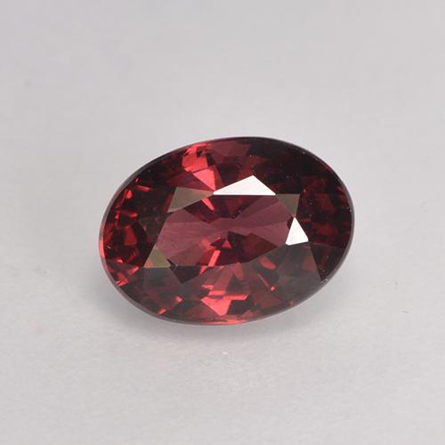 Dark Red Rhodolite Garnet Gem - 1.2ct Oval Facet (ID: 526893)