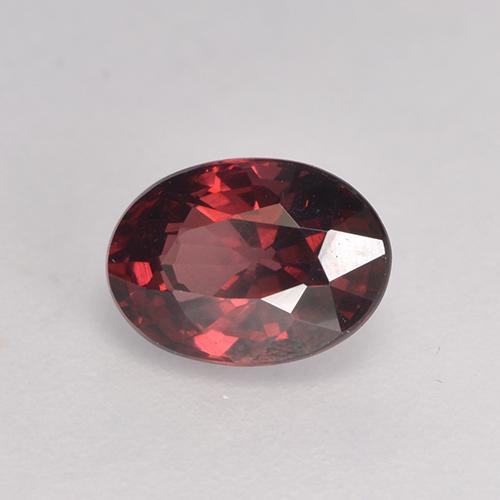 1.24 ct Red Rhodolite Garnet Stone, Natural Rhodolite Garnet in Oval Facet Shape for Sale