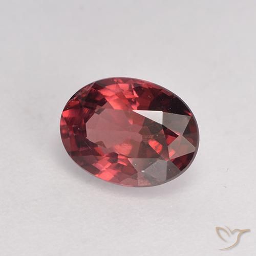 1.07 ct Red Rhodolite Garnet Stone, Natural Rhodolite Garnet in Oval Facet Shape for Sale