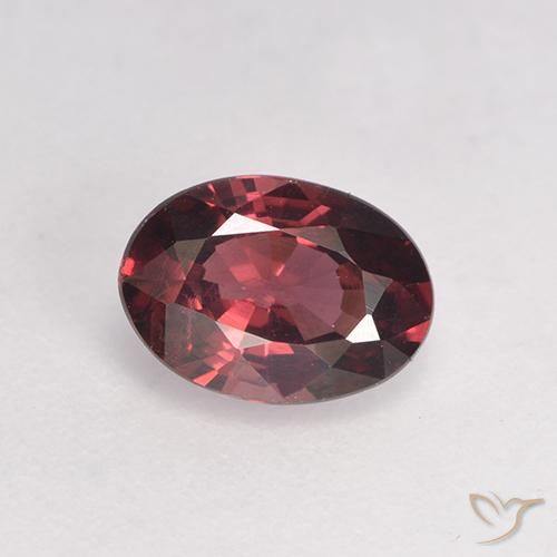 0.93 ct Oval Cut Rhodolite Garnet, 7.1 x 5.1 mm From Mozambique, Photo A