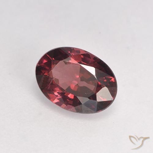 0.93 ct Red Rhodolite Garnet Stone, Natural Rhodolite Garnet in Oval Facet Shape for Sale