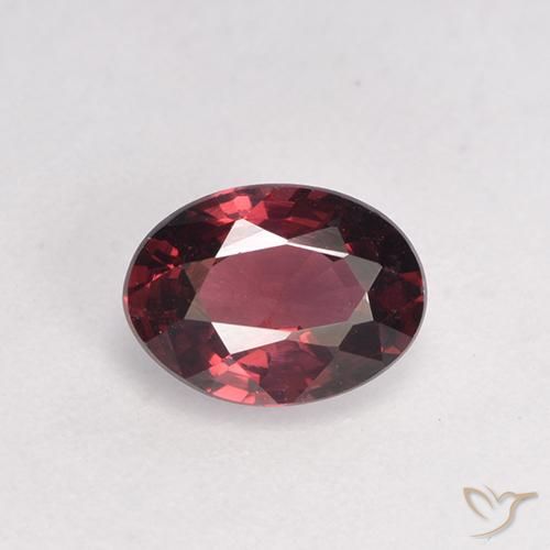 0.96 ct Oval Cut Rhodolite Garnet, 7 x 5.2 mm From Mozambique, Photo A