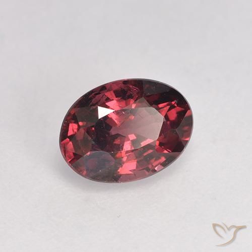 1.03 ct Red Rhodolite Garnet Stone, Natural Rhodolite Garnet in Oval Facet Shape for Sale
