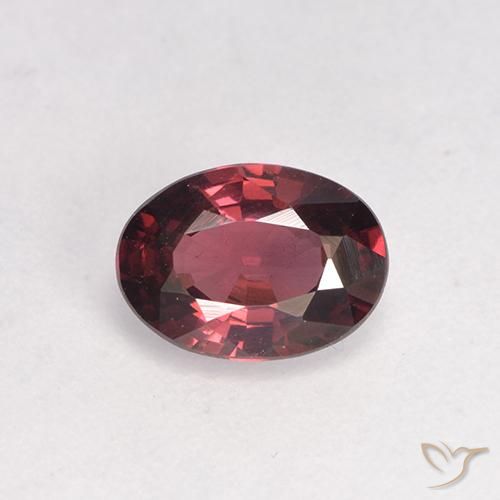 0.89 ct Oval Cut Rhodolite Garnet, 7 x 5.1 mm From Mozambique, Photo A