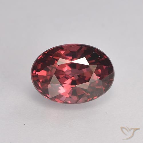 1.33 ct Oval Cut Rhodolite Garnet, 7.1 x 5.1 mm From Mozambique, Photo A