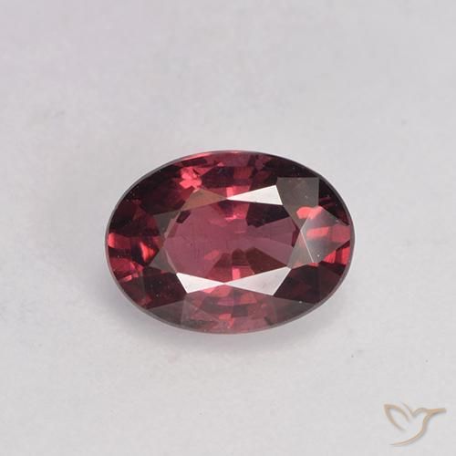 0.99 ct Oval Cut Rhodolite Garnet, 6.9 x 5.1 mm From Mozambique, Photo A