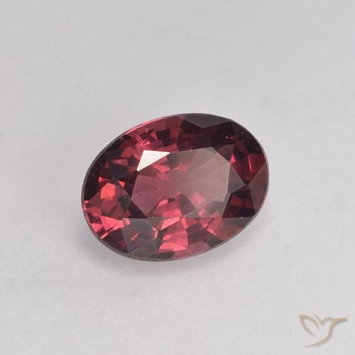 0.99 ct Red Rhodolite Garnet Stone, Natural Rhodolite Garnet in Oval Facet Shape for Sale