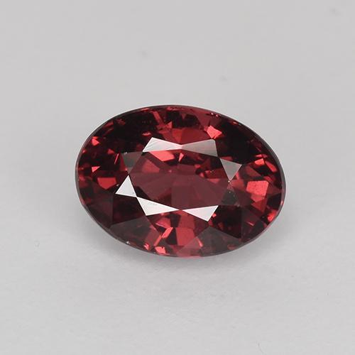 Темно-красный Родолит Гранат Камень - 1.2ct Фасетный Овал (ID: 527290)