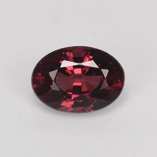 Purple-Red Родолит Гранат Камень - 1.1ct Фасетный Овал (ID: 527293)