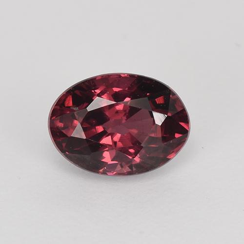 Темно-красный Родолит Гранат Камень - 1.2ct Фасетный Овал (ID: 527294)