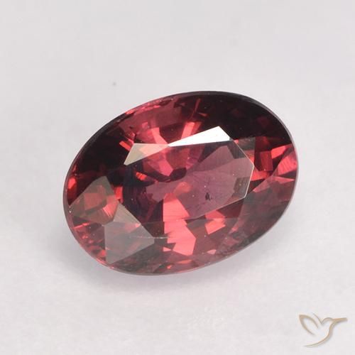 1.12 ct Red Rhodolite Garnet Stone, Natural Rhodolite Garnet in Oval Facet Shape for Sale