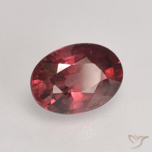 1.07 ct Red Rhodolite Garnet Stone, Natural Rhodolite Garnet in Oval Facet Shape for Sale