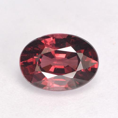 Малиново-красный Родолит Гранат Камень - 1.2ct Фасетный Овал (ID: 527915)