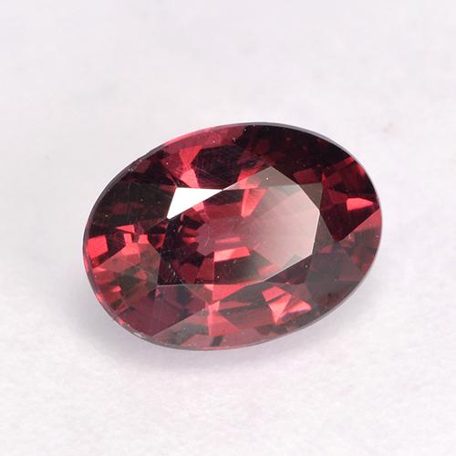 1.15 ct Red Rhodolite Garnet Stone, Natural Rhodolite Garnet in Oval Facet Shape for Sale
