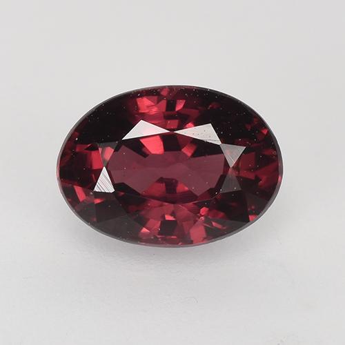 Purple-Red Rhodolit-Granat Edelstein - 1.2ct Oval facettiert (ID: 527950)