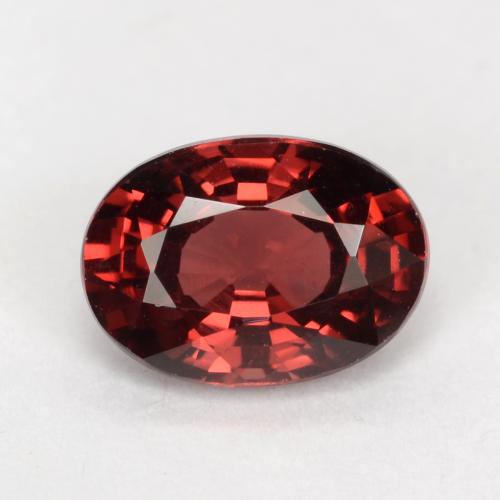 1.11 ct Red Rhodolite Garnet Gemstone, Rhodolite Garnet Gem in Oval Facet Shape for Sale.