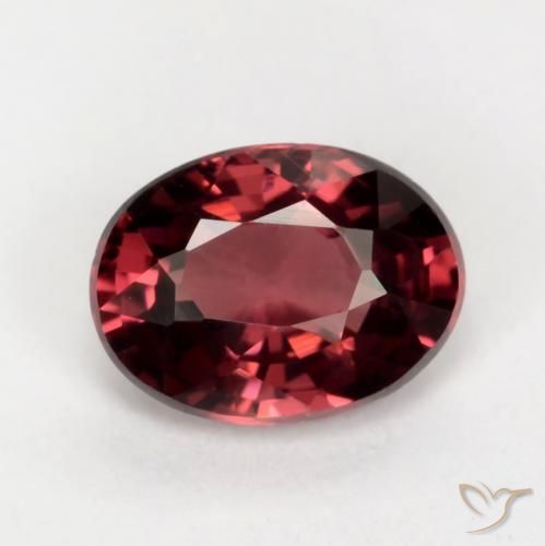 1.07ct Natural Dark Red Rhodolite Garnet, Oval, VVS-VS