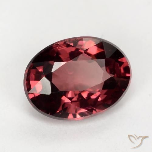 1.07 ct Red Rhodolite Garnet Stone, Natural Rhodolite Garnet in Oval Facet Shape for Sale