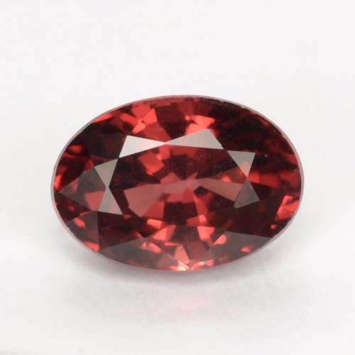 Dark Red Rhodolite Garnet Gem - 1.2ct Oval Facet (ID: 538775)