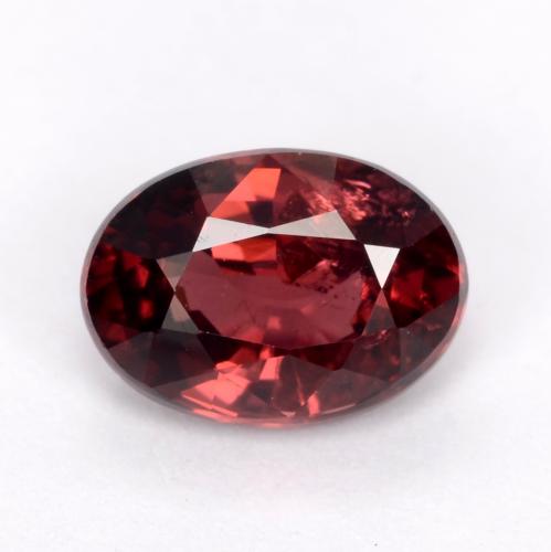 Темно-красный Родолит Гранат Камень - 1.1ct Фасетный Овал (ID: 540327)