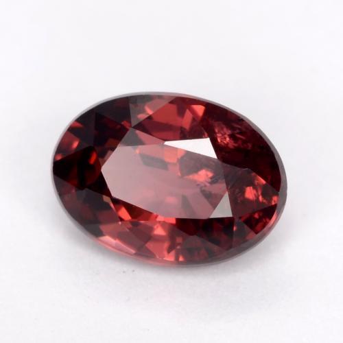 1.09 ct Red Rhodolite Garnet Stone, Natural Rhodolite Garnet in Oval Facet Shape for Sale