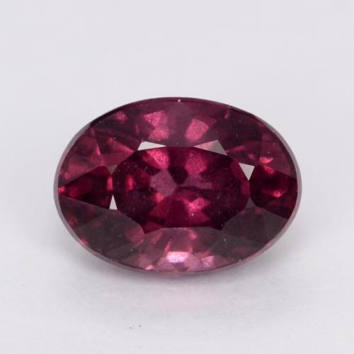 Purple-Red Rhodolit-Granat Edelstein - 1.4ct Oval facettiert (ID: 540328)