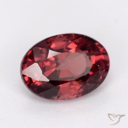 1.15 ct Red Rhodolite Garnet Stone, Natural Rhodolite Garnet in Oval Facet Shape for Sale