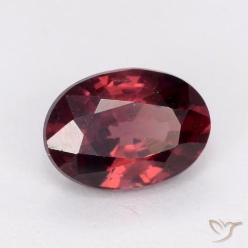 1.03 ct Red Rhodolite Garnet Stone, Natural Rhodolite Garnet in Oval Facet Shape for Sale