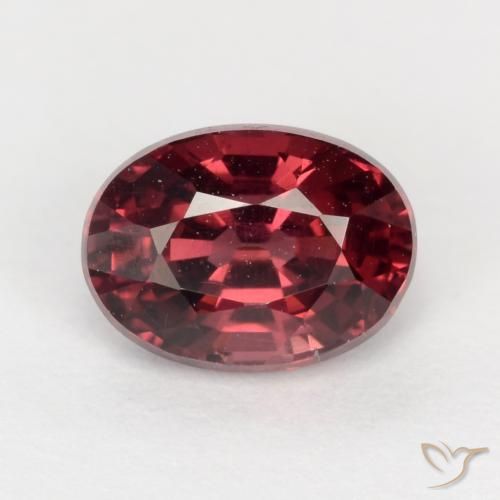 Темно-красный Родолит Гранат Камень - 1.2ct Фасетный Овал (ID: 540353)