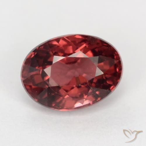 1.27 ct Oval Cut Rhodolite Garnet, 7 x 5.2 mm From Mozambique, Photo A