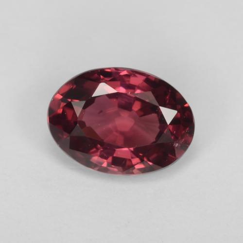 Raspberry Red Rhodolite Garnet Gem - 1ct Oval Facet (ID: 540643)