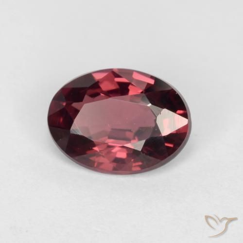 0.97 ct Red Rhodolite Garnet Stone, Natural Rhodolite Garnet in Oval Facet Shape for Sale