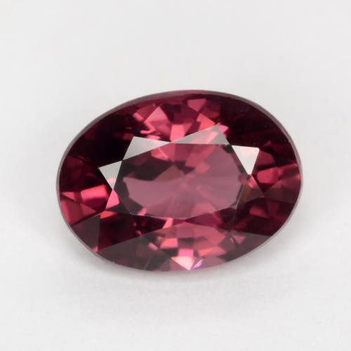 Красновато-пурпурный Родолит Гранат Камень - 1.1ct Фасетный Овал (ID: 540912)