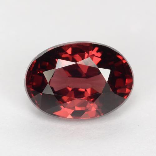 Deep Wine Red Rhodolit-Granat Edelstein - 1.2ct Oval facettiert (ID: 540914)