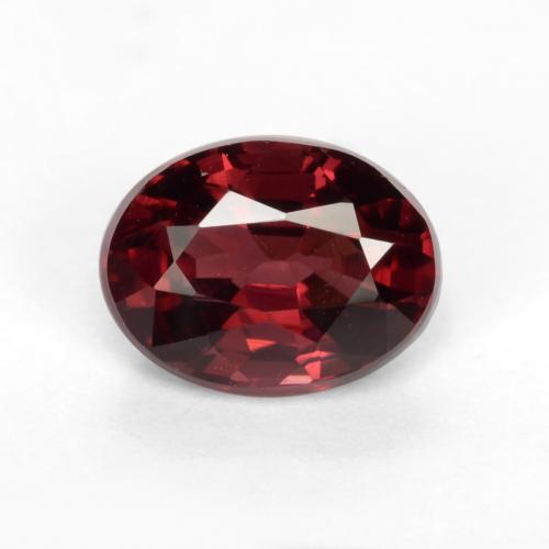 Deep Blood Red Rhodolite Garnet Gem - 1.1ct Oval Facet (ID: 540916)