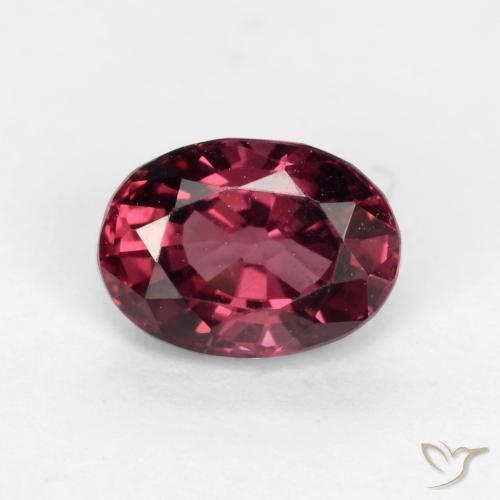 Малиново-красный Родолит Гранат Камень - 0.9ct Фасетный Овал (ID: 540917)
