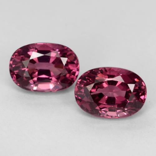 Purple-Red Rhodolite Garnet Gem - 1.3ct Oval Facet (ID: 541797)