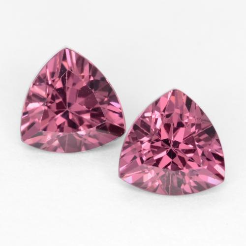 1.12 ctw Purple Rhodolite Garnet Gemstones, Rhodolite Garnet Gems in Trillion Facet Shape for Sale.