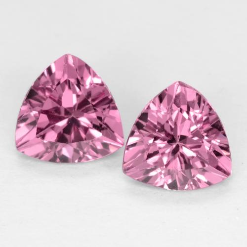 1.09 ctw Purple Rhodolite Garnet Gemstones, Rhodolite Garnet Gems in Trillion Facet Shape for Sale.